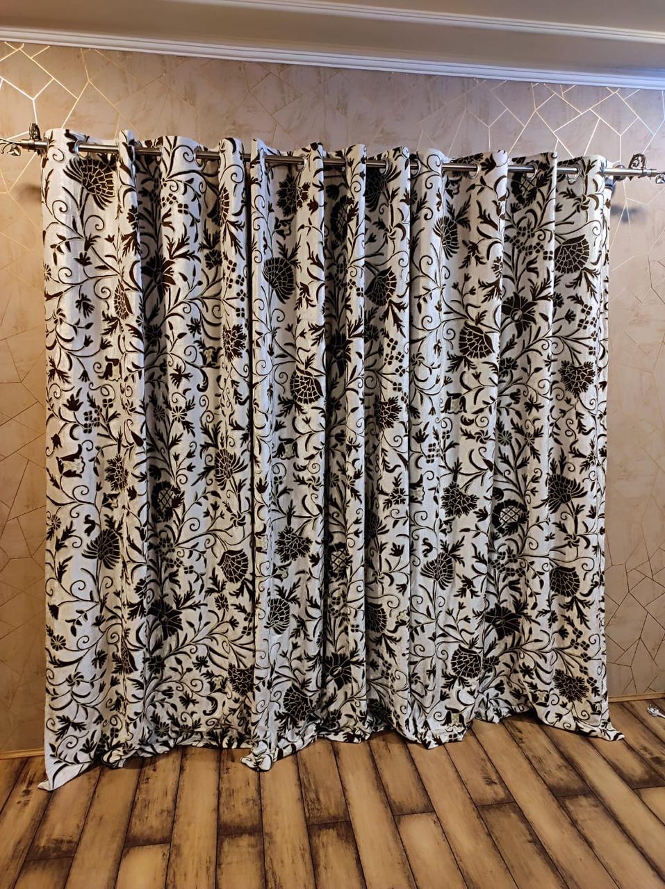 Floral Pattern Single Curtain